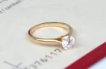 photo de Bague de fiançailles Cartier 1895 – Or Jaune 18 Carats