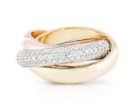photo de Bague Cartier Trinity en Or Jaune, Rose et Blanc 18 Carats avec Diamants