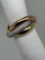 photo de Bague Cartier Trinity en Or Jaune, Rose et Blanc 18 Carats avec Diamants