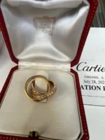 photo de Bague en Or Trinity Diamond de Cartier 100 % Authentique