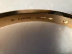 Cartier Love Or jaune 750/1000 (Modèle Classique) 4 diamants – Taille 18 – Image 7