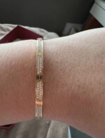 Cartier Love Or jaune 750/1000 (Moyen Modèle, Pavé) 237 Diamants – Taille 17 – Image 12