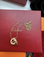CARTIER PENDENTIF LOVE PAVÉ OR ROSE SERTI DE 48 DIAMANTS 38 ET 41 CM – Image 6