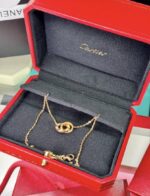 CARTIER PENDENTIF LOVE PAVÉ OR ROSE SERTI DE 48 DIAMANTS 38 ET 41 CM – Image 4