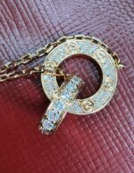 CARTIER PENDENTIF LOVE PAVÉ OR ROSE SERTI DE 48 DIAMANTS 38 ET 41 CM – Image 8