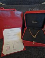 CARTIER PENDENTIF LOVE OR JAUNE 750/1000, 2 DIAMANTS – Image 2
